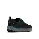 Zapatillas de senderismo Columbia Facet 75 Outdry, color negro con detalles en azul. Capellada de malla con superposiciones de TPU, tecnología OutDry™ impermeable y transpirable, sistema Navic Fit™ para mayor estabilidad, plantilla OrthoLite® Eco, entresuela TechLite™ Plush y suela Adapt Trax™ para tracción en terrenos secos o mojados.