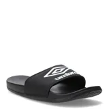 Chancletas Umbro Profoam Lady negras con logo blanco.
