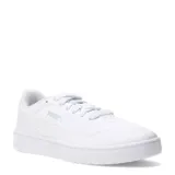 Championes urbanos Puma Court Lally, color blanco con detalles en gris. Presentan el logo de la marca en el lateral y suela de goma.