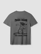 Canguro azul con capucha y bolsillo tipo canguro con solapa.