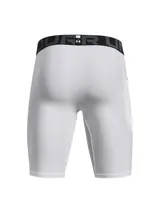 Calza corta de compresión Under Armour HeatGear color gris con cintura elástica con logo.