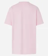 Remera rosa de algodón con cuello redondo y mangas cortas. Estampa frontal con ilustración de limones y texto "Limone Amalfi".
