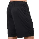 Short deportivo negro con cintura elástica y logo de Topper estampado en blanco en la pierna derecha.