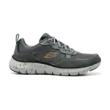 Championes deportivos Skechers Flex Advantage 5.0 para hombre, color gris con logo de la marca en el lateral.