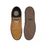 Championes Etnies Barge LS negros con detalles en marrón y suela blanca.