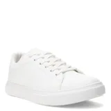 Championes blancos acordonados, de estilo urbano.