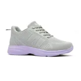 Championes deportivos American Sport Pau Lady color gris con suela lila y tecnología memory foam.