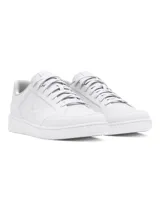 Championes Under Armour UA W Official, color blanco con detalles en naranja.