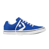 Championes de lona color azul, con detalles en blanco, y diseño clásico de Converse.