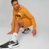 Buzo hoodie Puma color crema con logo grande en el pecho.