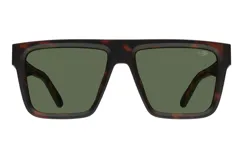 Lentes de sol Mormaii modelo Doha, con montura rectangular de acetato color carey y lentes verdes.