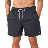 Short de baño Rip Curl Daily color negro, con cintura elástica ajustable con cordón blanco y logo de la marca estampado en la pierna derecha.
