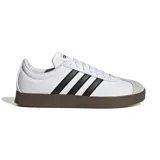 Championes Adidas VL Court Base, color blanco con detalles en negro y suela marrón.