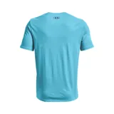 Remera celeste de Under Armour, corte clásico, mangas cortas y logo estampado en el pecho.
