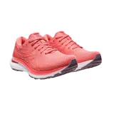 Championes de running Asics Gel-Kayano 29 para mujer, color salmón con detalles en lila y blanco.