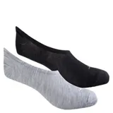 Pack de dos pares de medias Topper invisibles, un par color gris y otro negro, con logo de la marca en el empeine.