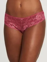 Panty de microtul y encaje color rosado.