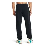 Pantalón de jogging negro de Under Armour Project Rock, corte holgado, con logo de la marca en el muslo izquierdo y cintura elástica con cordón ajustable.