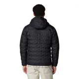 Campera de plumas Columbia Delta Ridge II Down, color negro, con capucha y forro termorreflectante Omni-Heat. Resistente al agua y con tecnología Heat Seal para mantener el calor.