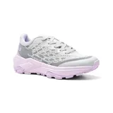 Championes deportivos rosas con suela blanca y tecnología memory foam.