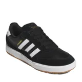Zapatillas Adidas Tyshawn II negras con detalles en blanco, confeccionadas en cuero y gamuza.