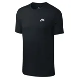 Camiseta de algodón negro con logo de Nike en el pecho, diseño clásico y de manga corta.