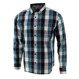 Camisa de hombre a cuadros, de manga larga, con bolsillo en el pecho.