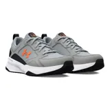 Championes Under Armour Charged Edge para hombre, color negro con detalles en verde flúor y suela blanca. Ideales para entrenamiento en gimnasio o al aire libre.