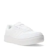 Zapatillas deportivas blancas con plataforma.