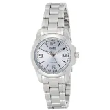 Reloj Casio para mujer, modelo LTP1215A-7ADF, con caja y brazalete de acero inoxidable plateado, esfera plateada de 28mm, movimiento de cuarzo y calendario. Resistente al agua.