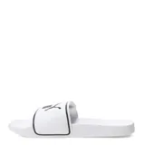 Sandalias Puma Leadcat 2.0 V, color blanco con logo negro.