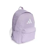 Mochila Adidas color lila con logo de la marca en blanco.
