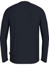 Remera de manga larga Tommy Hilfiger color azul marino, de corte slim y cuello redondo. Presenta el logo de la marca bordado en el pecho.