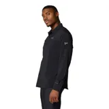 Camisa negra de manga larga para hombre, marca Columbia, modelo Summit Valley. Confeccionada en tejido transpirable de secado rápido con protección solar UPF 50 y tecnología Omni-Wick. Cuenta con ventilación en la espalda, bolsillo con cremallera en el pecho y mangas enrollables.