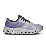 Championes de running On Cloudrunner 2, color lila con detalles en blanco y azul.