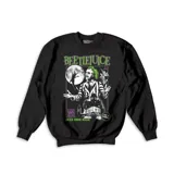 Buzo negro de algodón con estampado de Beetlejuice, la película de terror y comedia de 1988.