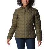 Campera Columbia Delta Ridge II para mujer, color verde militar, con tecnología Omni-Heat de revestimiento térmico reflectante, HeatSeal, Omni-Shield, plumón certificado por RDS, tejido resistente al agua y aislamiento de plumón de 650 fill power.