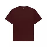 Remera de manga corta color bordó con cuello redondo y estampa frontal con el logo de Lacoste en color blanco.