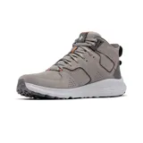 Botas de trekking Columbia Benson Mid color gris con detalles en naranja, confeccionadas en malla transpirable con superposiciones de ante. Cuentan con tecnología Omni-Shield™ que repele la humedad y resiste las manchas, entresuela TechLite™ para amortiguación y absorción de impactos, y suela Omni-Grip™ para tracción en todo tipo de terrenos.