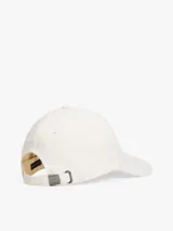 Gorra de béisbol blanca de algodón con logo de Tommy Hilfiger bordado en el frente.