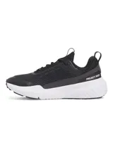 Zapatillas de entrenamiento Project Rock BSR 5, color negro con detalles en gris y suela blanca.