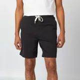 Bermudas deportivas negras de corte recto.