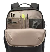 Mochila Columbia unisex color negro, modelo Star Range Square. Cuenta con tecnología Omni-Shield que repele la humedad y resiste las manchas. Tiene organización interna versátil, acceso externo a funda acolchada para laptop de hasta 13 pulgadas y bolsillos externos con cremallera. Capacidad de 16 litros.