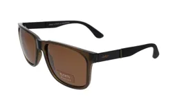 Lentes de sol con montura de acetato, diseño moderno y lentes polarizados.