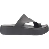 Sandalias Crocs Getaway Platform Toe Loop negras con plataforma, tecnología Free Feel™ y plantilla Croslite™.