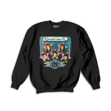 Buzo negro de algodón con estampa del grupo musical uruguayo Karibe con K.