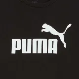 Remera corta Puma ESS Cropped Logo, color negro con logo blanco estampado en el pecho.