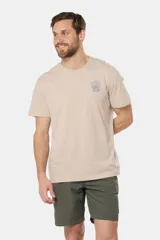 Bermuda de baño verde militar lisa, con cintura elástica y cordón ajustable.