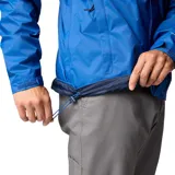 Campera impermeable Columbia Watertight II para hombre, color negro, con capucha ajustable, costuras selladas, bolsillos con cremallera y forro de malla transpirable.