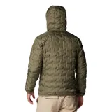 Campera de plumas Columbia Delta Ridge II Down, color negro, con capucha y forro termorreflectante Omni-Heat. Resistente al agua y con tecnología Heat Seal para mantener el calor.
